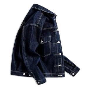 Chaqueta vaquera de moda para hombre con estilo de último diseño 100% Chaquetas vaqueras de alta calidad al por mayor - Product Image 3