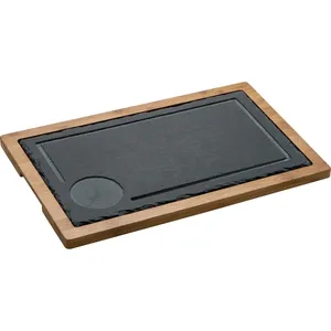 Sergio Personalized Slate Wood Tray for <b>Beverage</b> <b>Serving</b> Custom Gadgets <b>Set</b> - Product Image 1