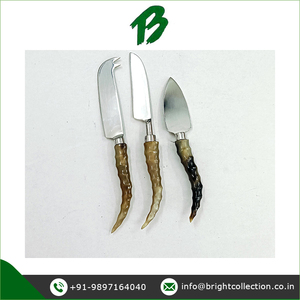 ชุดมีดตัดชีส3ชิ้นจากอินเดียเครื่องใช้บนโต๊ะอาหารอุปกรณ์แบบพรีเมี่ยมหรูหราสำหรับงานแต่งงานที่บ้านโรงแรม - Product Image 2