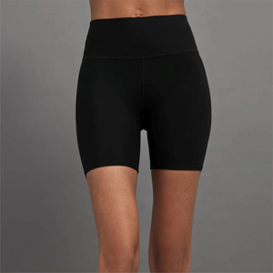 Shorts de sport pour femmes de haute qualité 100% coton/Polyester personnalisé/Nylon respirant extensible dans les 4 sens Taille haute Poche zippée invisible - Product Image 6