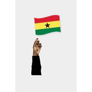 Équipement de drapeau de cheerleading portatif du Ghana - Product Image 1
