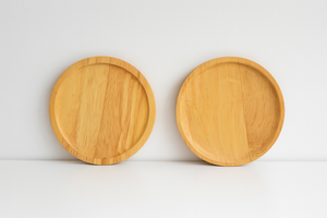 Plato de madera hecho a mano precio de fábrica al por mayor para uso en restaurante bandeja de madera ecológica OEM - Product Image 2
