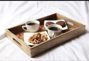 Elegant Arabian <b>Chocolate</b> Wood Tray New Collection Handmade Serving Tray Vintage Wood Food serving tray for hotels - Product Image 2