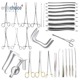 Großhandel Beste Qualität 24 Stück Gynäkologie <span class=keywords><strong>Dilatation</strong></span> und Kürettage Set Handbuch Edelstahl Chirurgisches Instrument CE ISO-Zulassung - Product Image 1