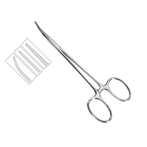 Halsted, los instrumentos quirúrgicos más vendidos de 12,5 cm, fórceps de acero inoxidable de alta calidad, instrumento médico de diseño curvo recto - Product Image 1