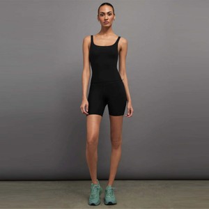 Short de motard blanc sans coutures pour femmes-Short de sport confortable et respirant avec taille haute, parfait - Product Image 1