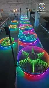 All-in-One 3D LED Infinity <span class=keywords><strong>360</strong></span> fotoğraf kabini parti etkinlikleri için uçuş çantası ile taşınabilir kiti | Yavaş hareket ve sosyal paylaşım - Product Image 4