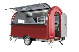 Mini Food Truck Edelstahl mit Restaurant 280cm Ausrüstung 220V Arbeitsraum Custom Outdoor Trailer 2 Rad Einfache Reinigung - Product Image 3