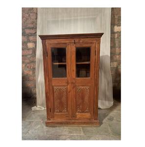 Armoire de cuisine en bois massif brun élégante de taille moyenne, style moderne, antique, luxueux, classique et vintage - Product Image 1