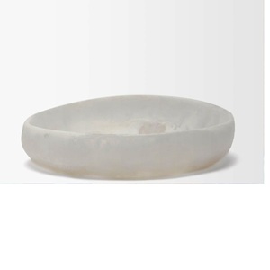 ชามเรซินสีขาวแบนผสมไม้และเรซินผลิตในอินเดียสำหรับงานปาร์ตี้ - Product Image 3