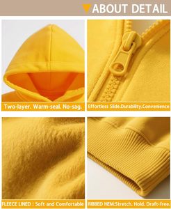 Sweat à capuche zippé en polaire personnalisé pour hommes Full Zip Winter Wear Sweat à capuche surdimensionné avec poche kangourou pour la mode de rue - Product Image 5