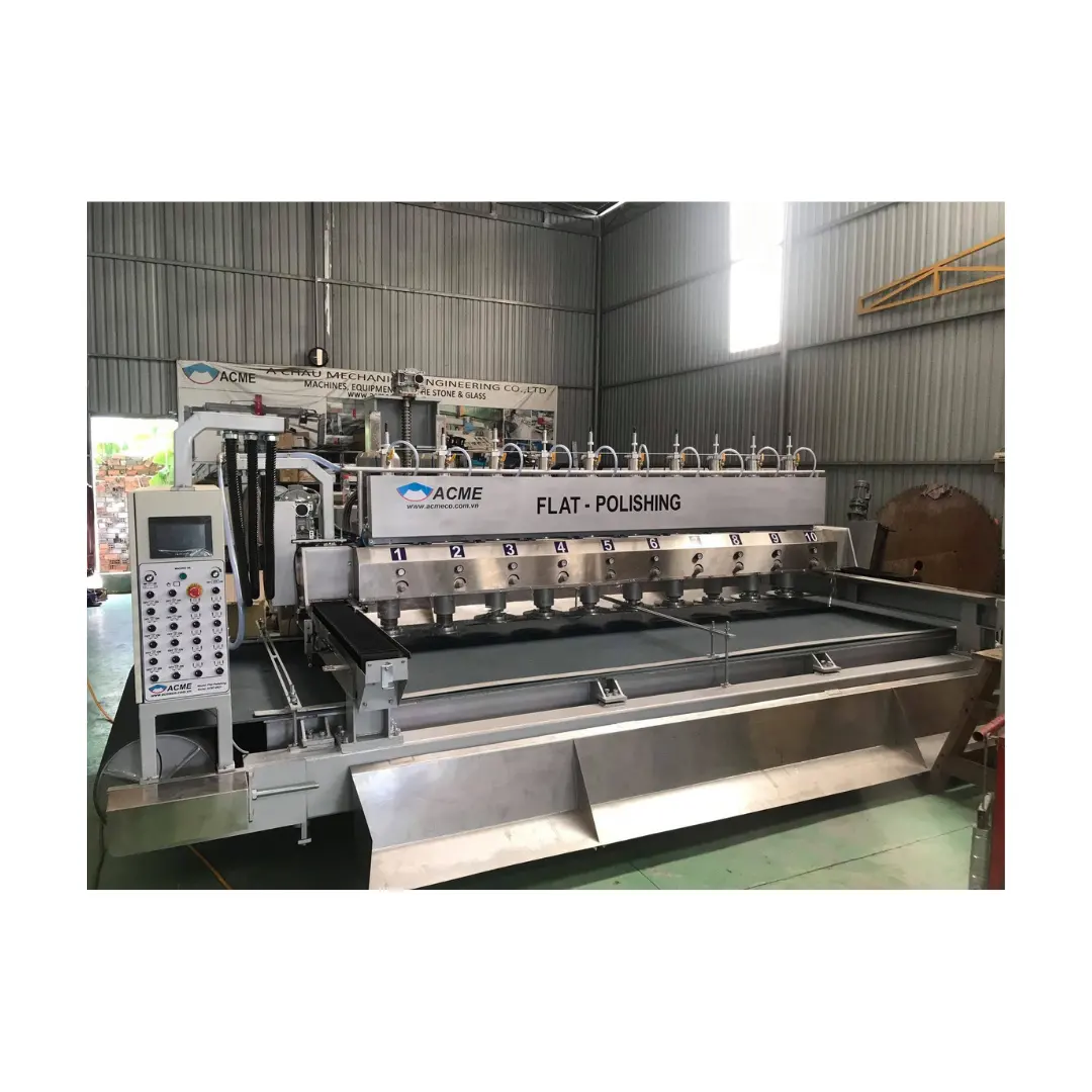 For Granite and Marble 10 Heads Flat Polishing Machine Manufactured From The ACME Brand Ensure Highest Quality Finished Product