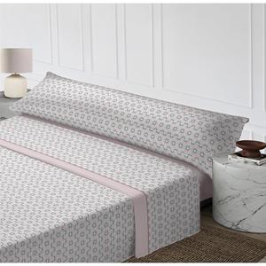 Set di lenzuola con angoli in 100% poliestere, 4 pezzi, include lenzuolo piatto e lenzuolo con angoli e federe - Morbido al tatto - Product Image 1