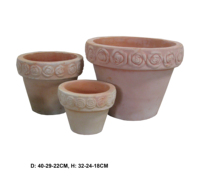 Pot de fleurs en terre cuite artisanal traditionnel, vase en céramique antique de haute qualité, vase de sol pour plantes de pépinière, décoration de jardin et de maison, vase en argile