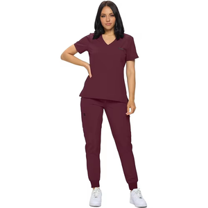 Uniforme de enfermeras Hospital Spandex Scrubs para mujeres Uniforme de enfermera de manga corta - Product Image 3