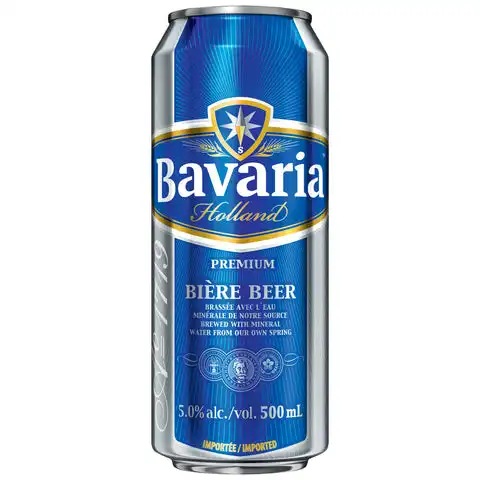 Bière Lager originale sans alcool Bavaria de qualité supérieure, alcool 0.0%, bouteille de 330ml, lot de 24