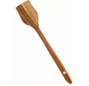 Cuillère en bois ustensiles de cuisine ustensiles de cuisine naturels haute qualité plaqué or longue poignée écologique - Product Image 2