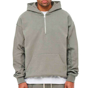 Survêtement technique en molleton thermique respirant à séchage rapide avec fermeture éclair, personnalisable avec logo, de qualité supérieure, pour homme, vente en gros, collection printemps - Product Image 3