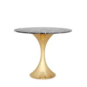Two Tier Console Side <b>Table</b> Black <b>Marble</b> Top Wired Metal Body Eye-catching Luxury Side <b>Tables</b> At Wholesale Price - Product Image 4