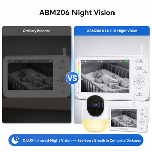 <span class=keywords><strong>Babyphone</strong></span> sans fil 1080p avec vision nocturne, caméra vidéo pour bébé, inclinaison panoramique, écran 5 pouces, audio, 2.4G/Wi-Fi, <span class=keywords><strong>babyphone</strong></span> alimenté - Product Image 4
