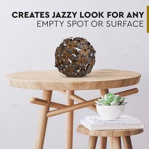 Hermosa Esfera de mosaico marrón antiguo de Metal, diseño creativo, bolas decorativas para el hogar, bola para decoración del hogar y regalo - Product Image 2