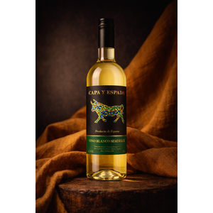 Capa y Espada - Vino Blanco Semiseco Airn Macabeo 11% ABV, Vino Blanco Español 750ml - Product Image 2