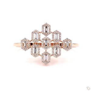 Elegant Gold <b>Diamond</b> <b>Ring</b> for Women Modern Sparkle Fine Jewelry Stylish Wedding Engagement Gift Daily Wear <b>Ring</b> - Product Image 1