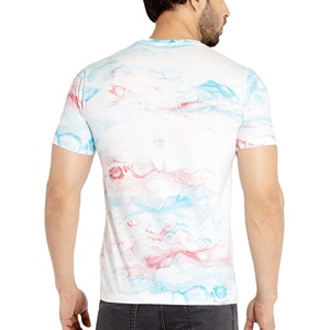 เสื้อยืดผู้ชายผ้าฝ้าย 100% ขายส่ง รับผลิตตามแบบ OEM พิมพ์โลโก้สีด้วยเทคนิคซิลค์สกรีน คอโอเวอร์เนค ระบายอากาศได้ดี - Product Image 2