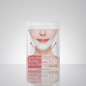 Masque facial hydratant LoLoskinny V Line Hydrogel pour le menton, traitement raffermissant et sculptant la ligne de la mâchoire, 1 unité, fabrication OEM - Product Image 1