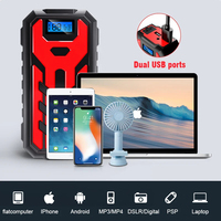 1200A Peak 12V Booster de batterie de voiture Jump Starter Portable Powerbank Built In Cable Support Wireless Charing LCD Display
