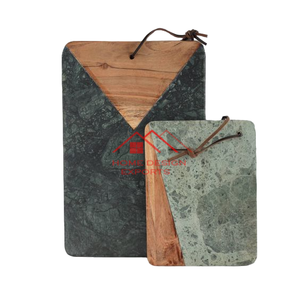 Tabla de cortar y queso de mármol Natural y madera hecha a mano, accesorios de cocina para uso doméstico, Hotel, corte de queso - Product Image 4