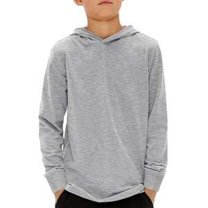 Sweat-shirt à capuche unisexe bleu marine, coupe classique, tricoté, couleur unie, décontracté, manches longues, pour l'automne - Product Image 4
