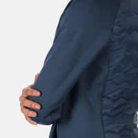 Blouson matelassé hybride tricoté éco-responsable pour femme, coupe ajustée, léger, col montant, idéal pour l'hiver et le streetwear