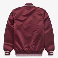 Veste en satin personnalisée avec nom d'équipe, vestes de démarrage pour hommes, vente en gros de vestes bomber en satin pour hommes, veste de baseball brodée personnalisée