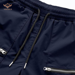 กางเกงคาร์โก้ลำลองผู้ชายคุณภาพสูง เอวยางยืด ซิปหน้า ทรงจ็อกเกอร์ ขาตรงทรงเรียว กางเกงสเวตแพนท์ กระเป๋าหลายช่อง แฟชั่น BD - Product Image 2