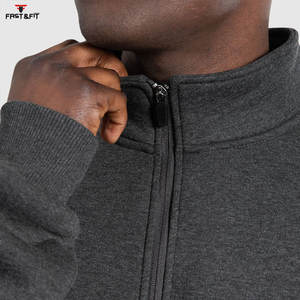 La mejor sudadera de algodón de tela, sudadera Lisa personalizada, sudaderas con capucha de media cremallera personalizadas, sudadera - Product Image 6