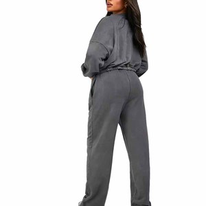 Acid Wash <b>Crop</b> <b>Top</b> Tracksuits Men's Custom Design High Quality 100% Bamboo Fiber Sweatshirts Hoodies 2 1 Design Streetwear - Product Image 3