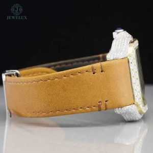 Premium <b>Men's</b> Moissanite Diamond Hip Hop Style <b>Watch</b> Fully Iced Stainless Steel Band Quartz Analog Wristwatch - Product Image 2