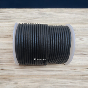 Cordón de Cuero Redondo para la Fabricación de Joyas, Componentes de Moda para Pulseras y Otras Creaciones de Cuero para Joyería de Cuero - Product Image 1