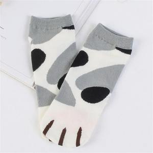 Chaussettes basses pour hommes et femmes, respirantes, confortables, en coton, mignonnes, tricotées en 3D, motif griffe de chat, chaussettes courtes pour femmes et filles - Product Image 2