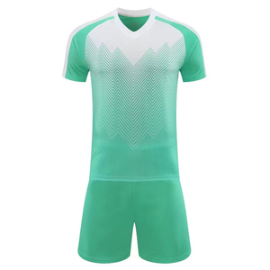 Ensemble d'uniformes de football en polyester personnalisés de haute qualité à manches courtes à séchage rapide pour adultes et jeunes avec nom coupe automatisée - Product Image 4