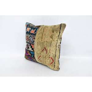 18x18 Multicolor Bohemian Embroidered Wool Eco-Friendly Non-Slip Removable Washable <b>Bolster</b> <b>Pillow</b> Luxury Vintage Decorative - Product Image 4