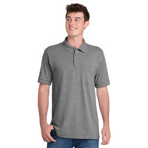 Camiseta Polo de Algodón Bordada para Hombre con Bolsillo Protector contra Rozaduras, Camiseta Polo de Manga Corta con Bolsillo, Camiseta Polo de Mezcla de Jersey - Product Image 6