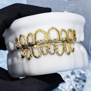Grillz dentaire géométrique plaqué or 18 carats, bijoux de corps style hip-hop unisexe pour usage quotidien et soirées - Product Image 1
