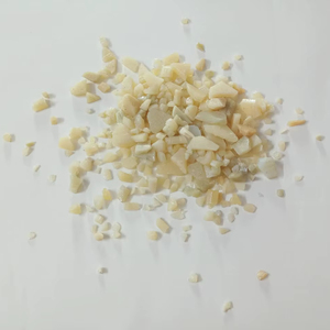 Copeaux de pierre concassée en verre de couleur crème opaque de haute qualité, 1-9 mm, forme irrégulière, galets naturels pour application en jardin - Product Image 1