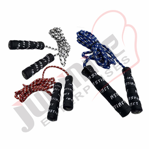 Nouveau modèle Corde à sauter en polyester à des prix abordables Corde à sauter à poignée en nylon pour entraînement rapide et fitness - Product Image 1