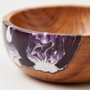 Bandejas y cuencos artísticos de resina epoxi creados para una decoración festiva del hogar con un toque de lujo moderno. - Product Image 3