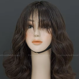 Wholesale Price for Vietnamese Virgin Human Hair <b>Extensions</b> Free Tangle & Shedding Wavy <b>Fringe</b> Wigs Remy Hair - Product Image 1