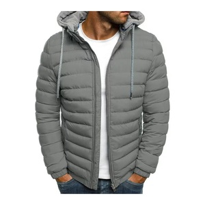 Chaqueta Acolchada Impermeable Negra para Hombre con Capucha y Cuello Alto, Estilo Urbano de Invierno, Nueva Moda, Venta al Por Mayor - Product Image 5