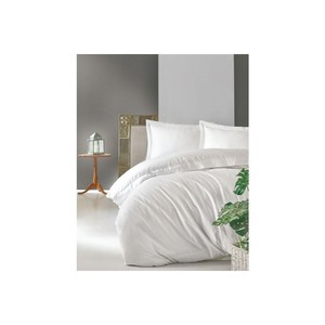 Juego de Ropa de Cama de Satén Elegante de Algodón con Funda Nórdica Individual, Diseño Floral Blanco, 4 Piezas, para Cama King, Queen, Twin, Tejido Cálido para Boda - Product Image 1